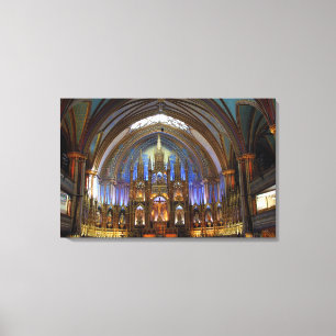 Lienzo Canadá, Quebec, Montreal. Interior de Notre 2