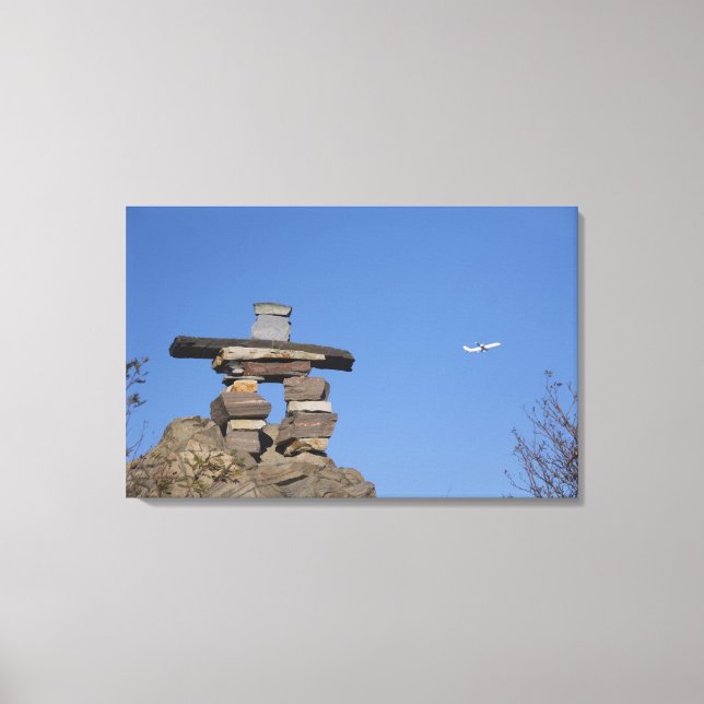 Lienzo Canadá, Terranova, St. John's. Inukshuk (para (Anverso)