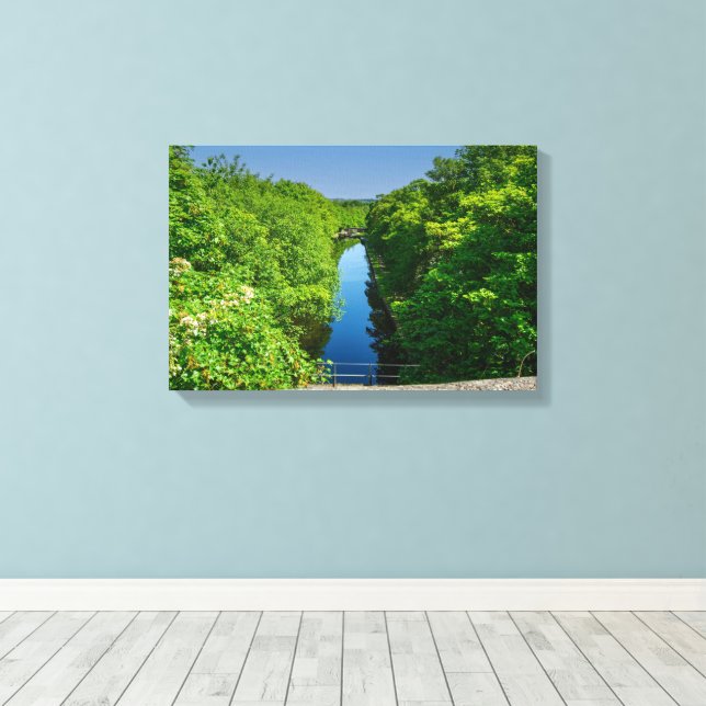 Lienzo Canal ancho de Huddersfield (Insitu (piso de madera))