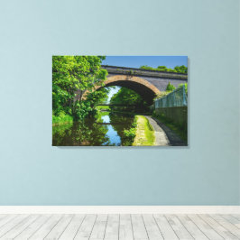 Lienzo Canal ancho de Huddersfield y viaducto de Whitacre