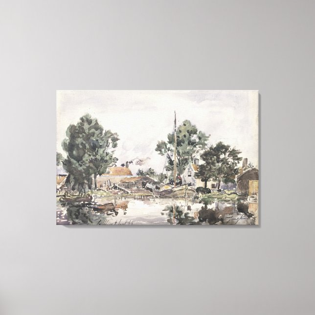 Lienzo Canal en La Haya, 1868 (Anverso)