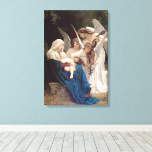 Lienzo Canción de los Ángeles (1881) por Bouguereau