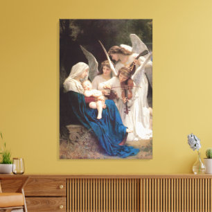 Lienzo Canción de los Ángeles (1881) por Bouguereau