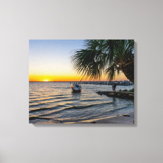 Lienzo Canción Sunset de la Brisa del Golfo en Florida (Anverso)