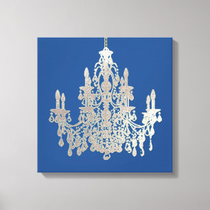 Lienzo Candelabro de fondo de bricolaje / plateado falso
