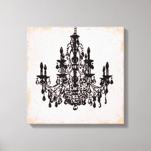 Lienzo Candil de PixDezines DIY Grunge Color/Negro