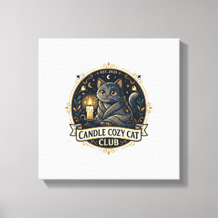 Lienzo Candle Acogedor Gato Regalo para Papá Gato - Candl