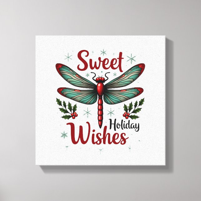 Lienzo Candy Cane Wings Dragonfly (Anverso)