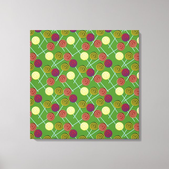 Lienzo Candy pattern | Lollies pattern | lollipop 58 (Anverso)