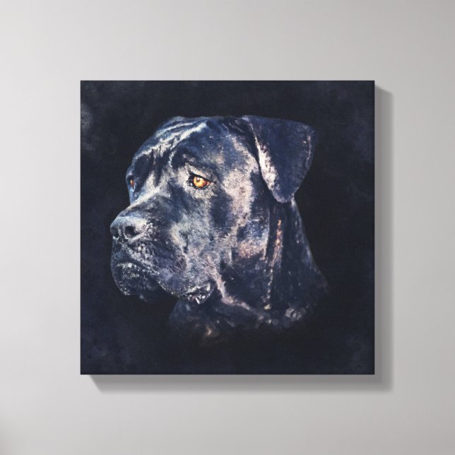 Lienzo Cane Corso - Retrato italiano de mastiff (Anverso)