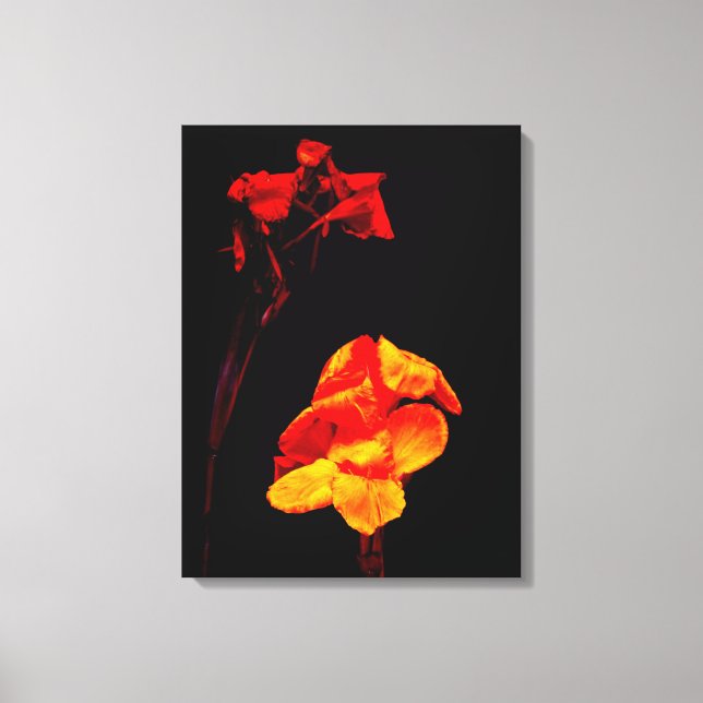 Lienzo Canna Lilies en negro (Anverso)