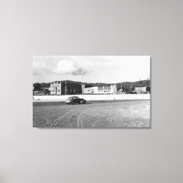 Lienzo Cannon Beach, Oregon Ecola Inn View Photograph (Anverso)