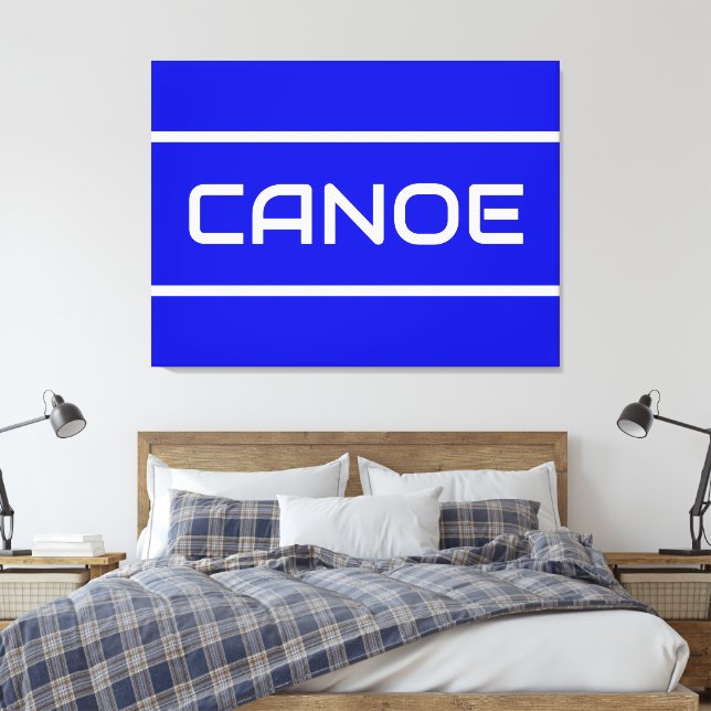 Lienzo CANOA Diversión Moderna Texto Blanco Rayas Sobre A (Insitu(Dormitorio))