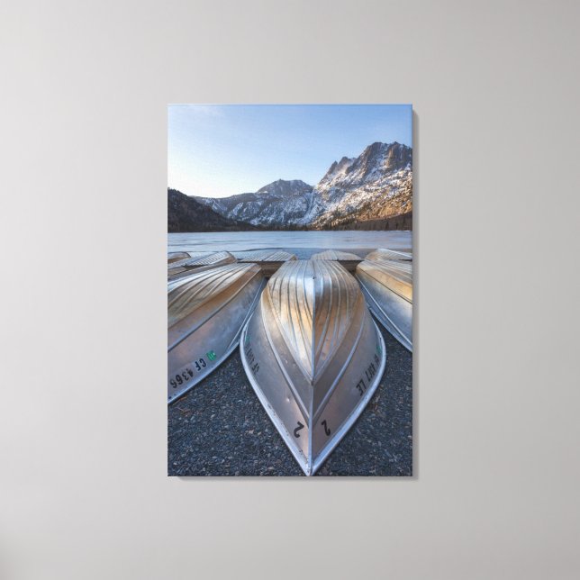 Lienzo Canoa en el lago (Anverso)