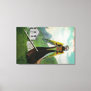 Lienzo Canoa india con testaferro en AlaskaState