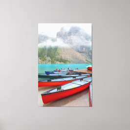 Lienzo Canoas en el lago Moraine
