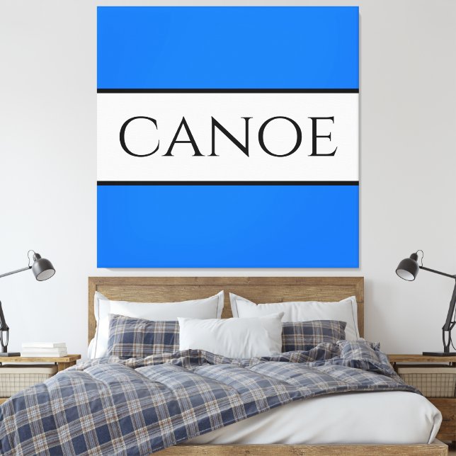 Lienzo CANOE Rayos de verano blanco azul brillante Náutic (Insitu(Dormitorio))