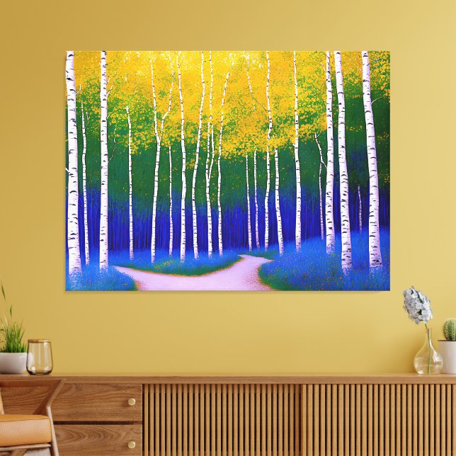 Lienzo Cañón dorado - Un paisaje de bosques (Insitu (Sala de estar))