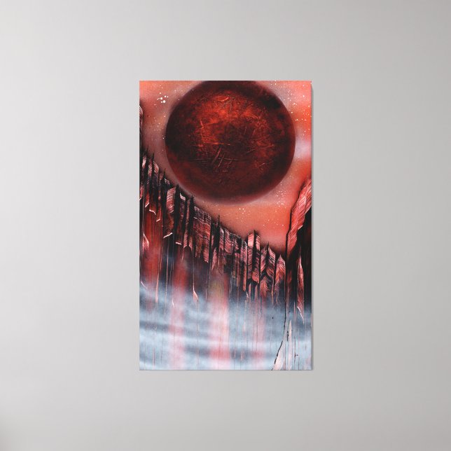 Lienzo Cañón en Crimson (Anverso)