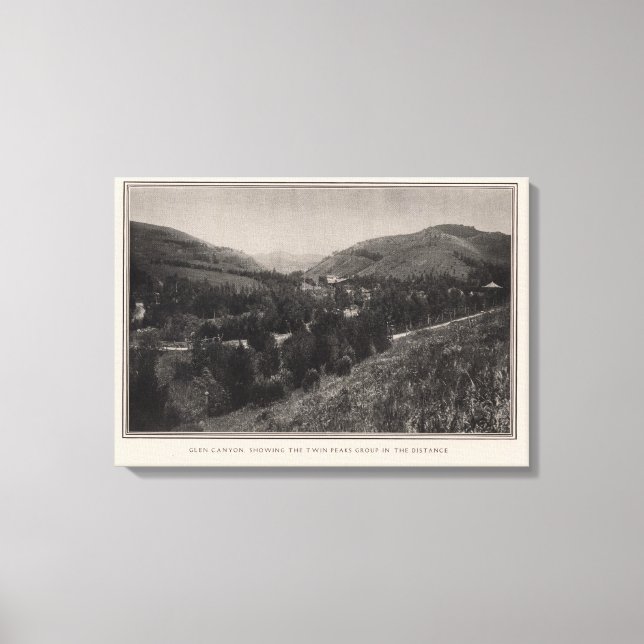 Lienzo Cañón Glen, picos gemelos, San Francisco (Anverso)