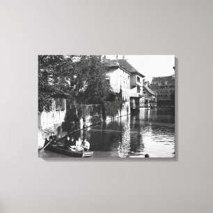 Lienzo Canotaje en el río Gera en Erfurt