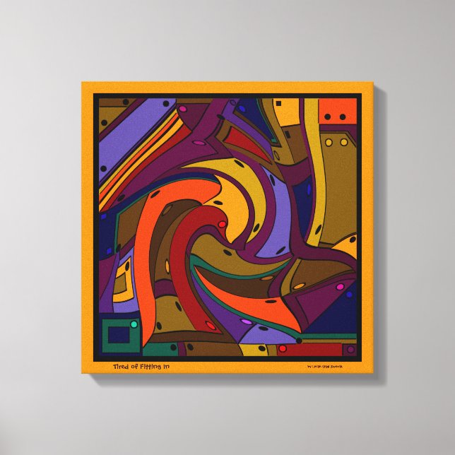 Lienzo Cansado de entrar - Acabo de ser yo (Anverso)