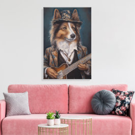 Lienzo Cantando Blues Shetland Sheepdog | Sheltie