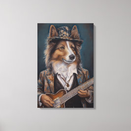 Lienzo Cantando Blues Shetland Sheepdog | Sheltie