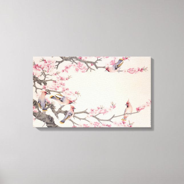 Lienzo Cantando pájaros en primavera (Anverso)