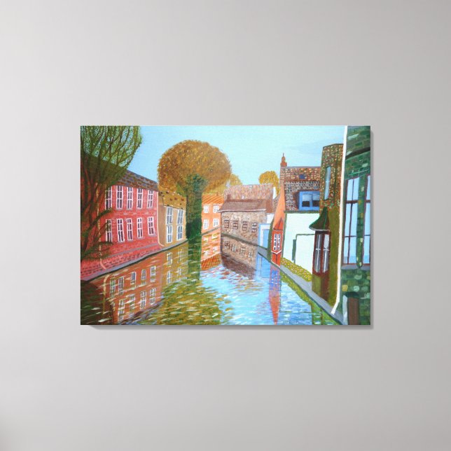 Lienzo Canto de Canal Brugge (Anverso)