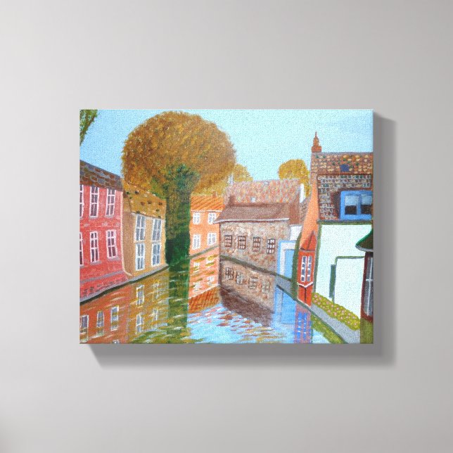 Lienzo Canto de Canal Brugge (Anverso)