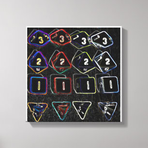 Lienzo Canto de dados cuádruple