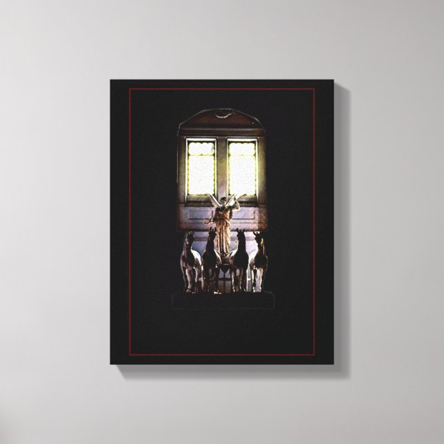 Lienzo Canto de escultura de mármol neoclásico (Anverso)