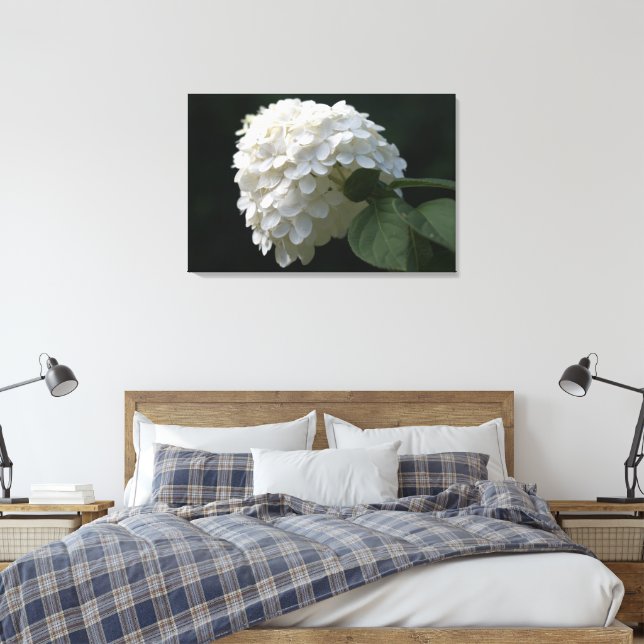 Lienzo Canto de flores de cal blanca negra Hydrangea (Insitu(Dormitorio))