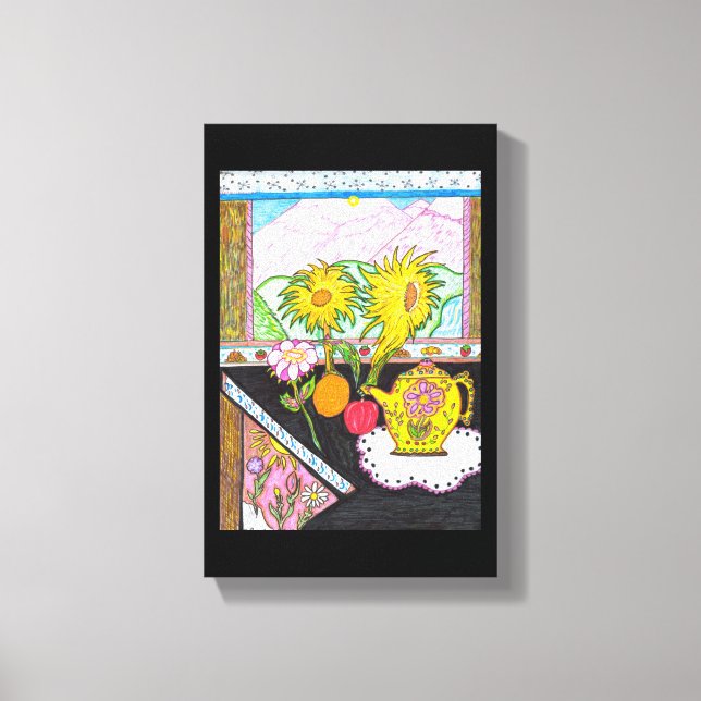 Lienzo Canto de girasol (Anverso)