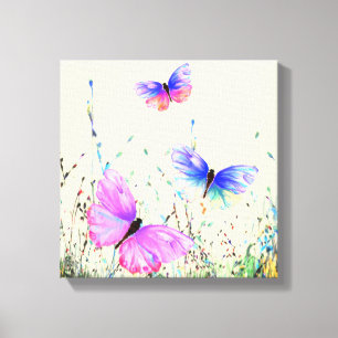 Lienzo Canto de mariposas de primavera