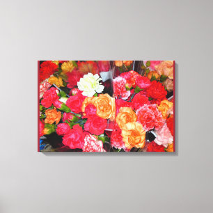 Lienzo Canto de mezcla de flor de canal