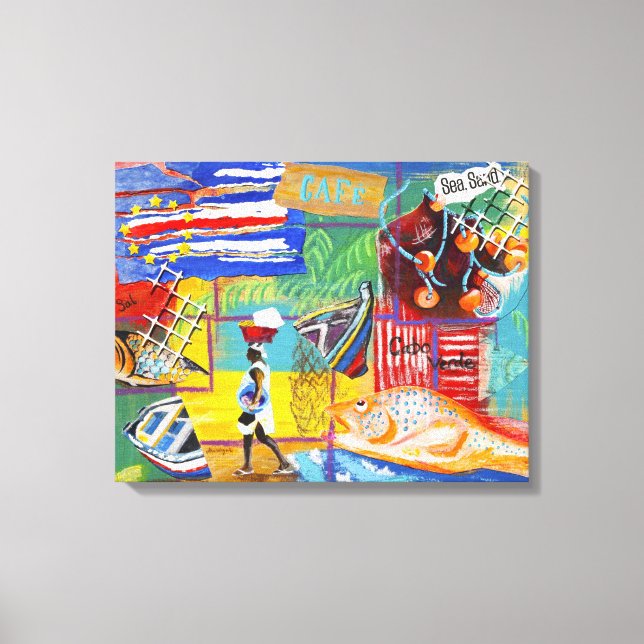 Lienzo Canto de pared de Cabo Verde (Anverso)