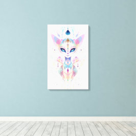 Lienzo Canto impreso de gato alienígena