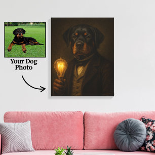 Lienzo Canto retrato de perro personalizado - Estilo Nobl