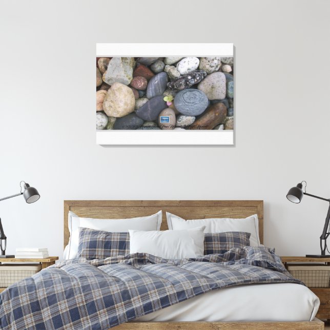 Lienzo Canvas 3 (Pebbles 1) RFPMDesigns ©️ 2012/24 (Insitu(Dormitorio))