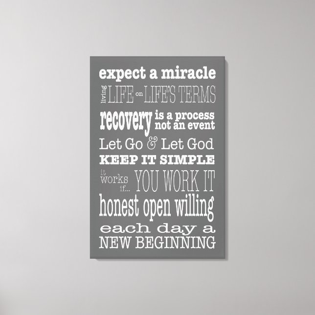 Lienzo Canvas AA Sayings & Slogans 2 (Anverso)