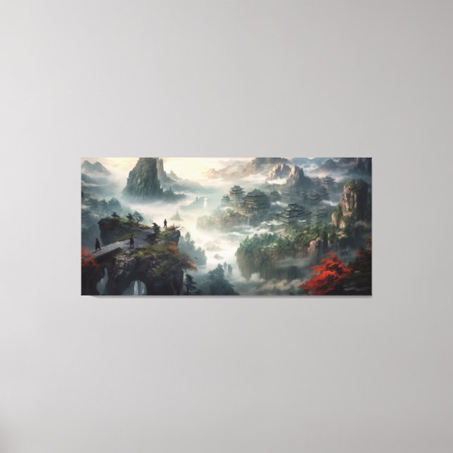 Lienzo Canvas acuarelas de tres reinos (Anverso)