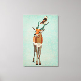 Lienzo Canvas Antelope y Owl