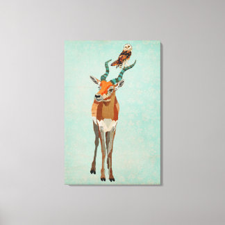 Lienzo Canvas Antelope y Owl