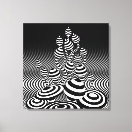 Lienzo Canvas Black & White Magic Mushrooms 1 m².