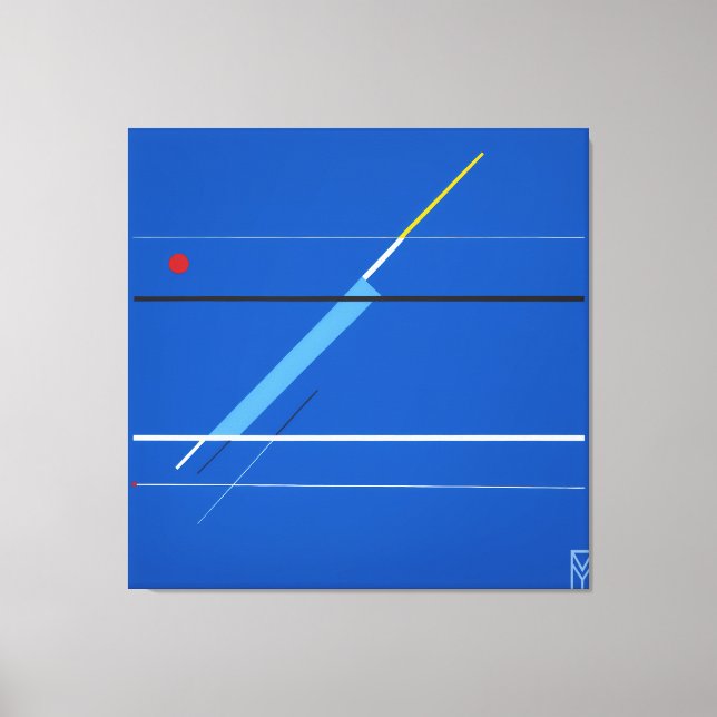 Lienzo Canvas Blue Screen: Kandinsky's Art (Anverso)