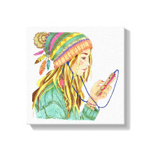 Canvas Boho Gorra Chica