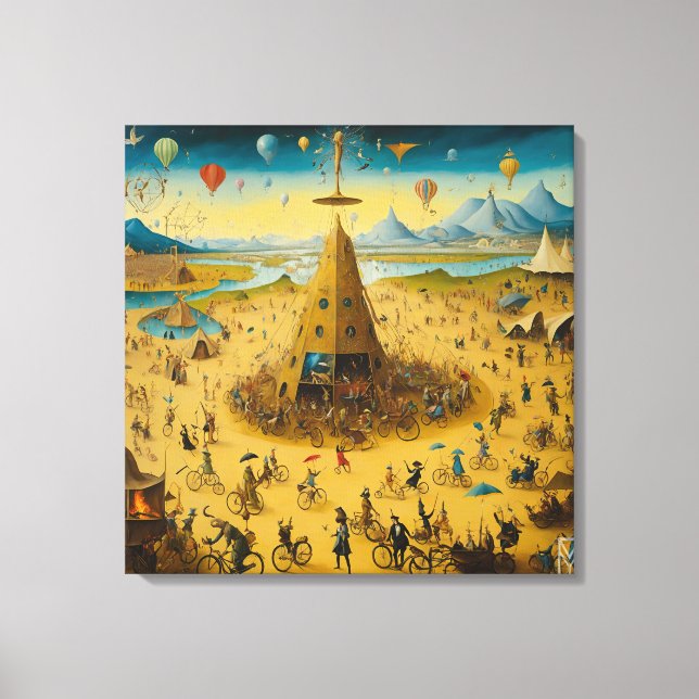 Lienzo Canvas Bosch and the Chaos of Burning Man (Anverso)