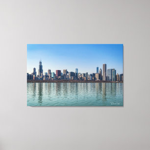 Lienzo Canvas - Chicago Skyline Lake Michigan Illinois